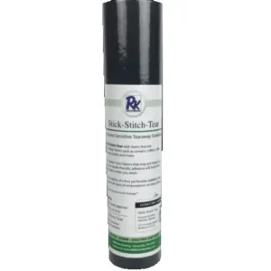 RNK Stick- Stitch-Tear BLACK 15" x 10 yds