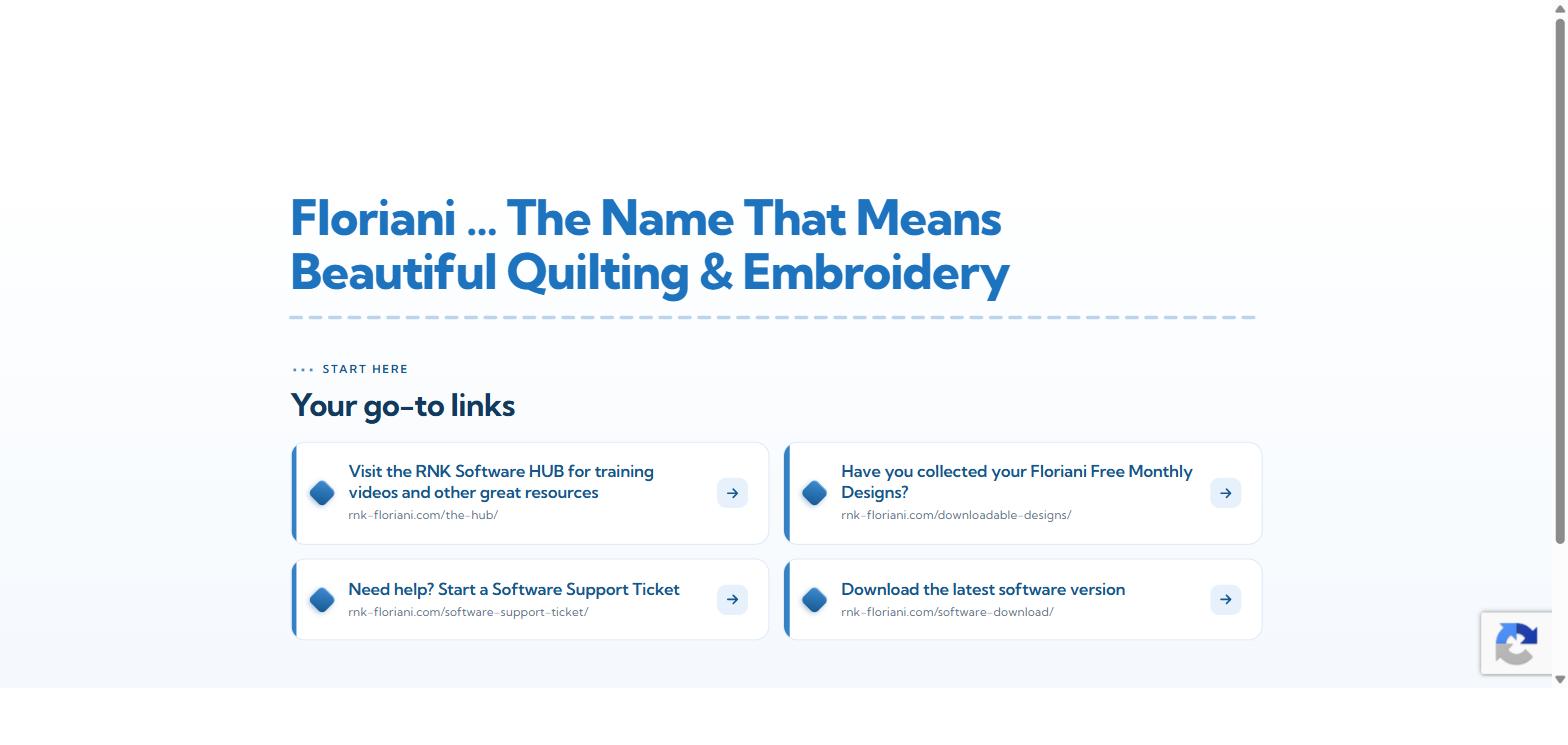 Floriani — the name that means beautiful quilting and embroidery. Your go-to links.